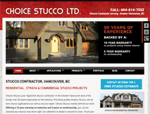 Tablet Screenshot of choicestucco.com